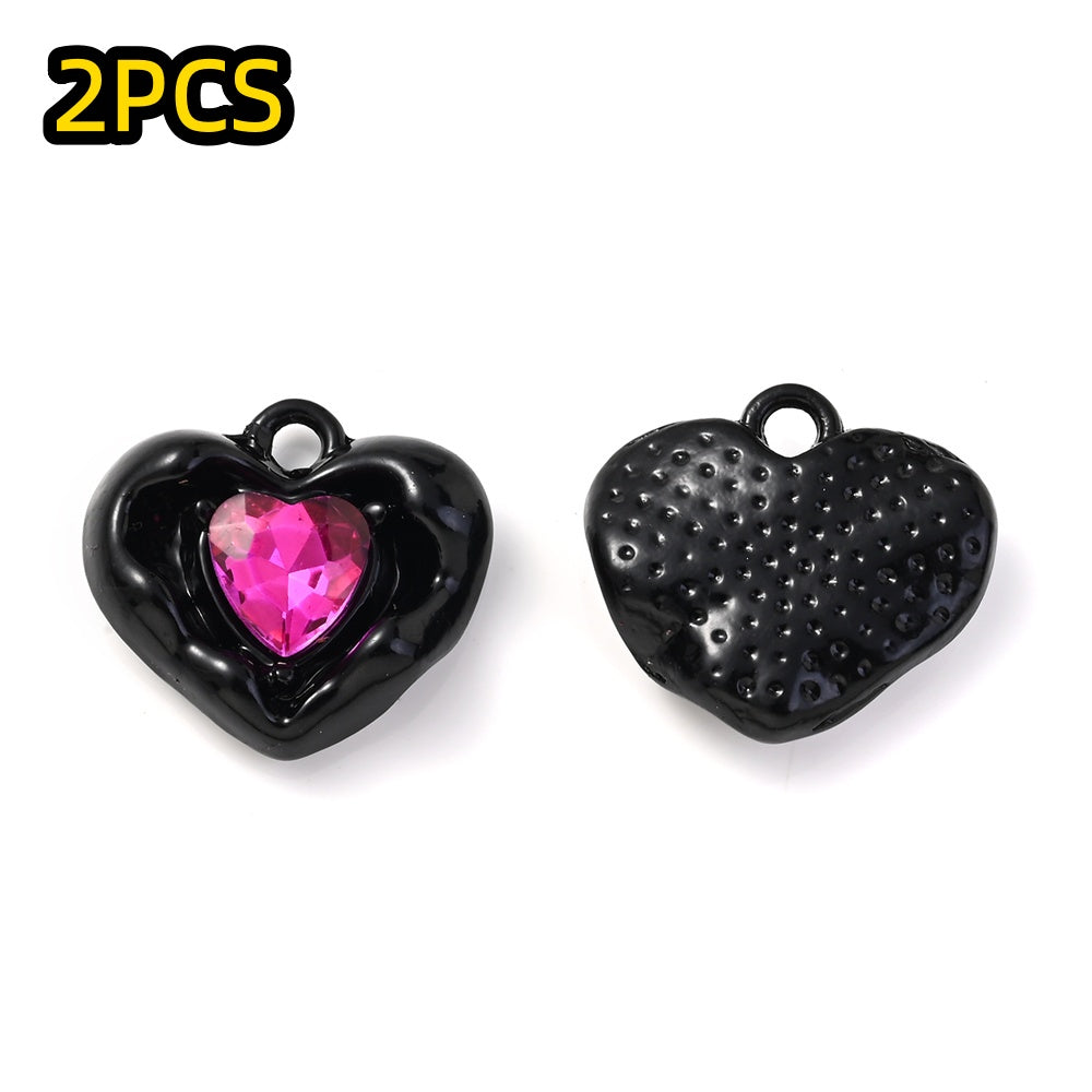 Heart Rhinestone Pendant Set