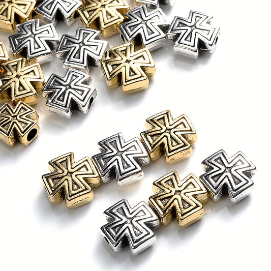 Vintage Cross Metal Spacer Beads