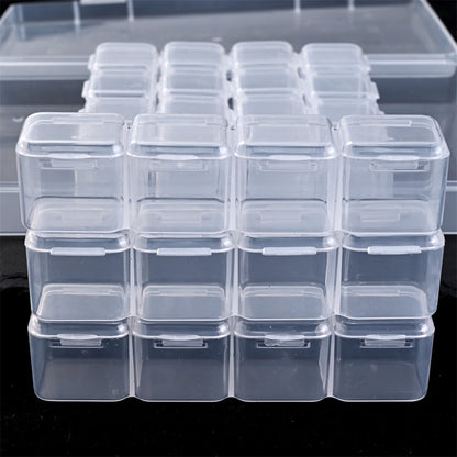 44/56/64 Grid Transparent Beads Storage Organizer