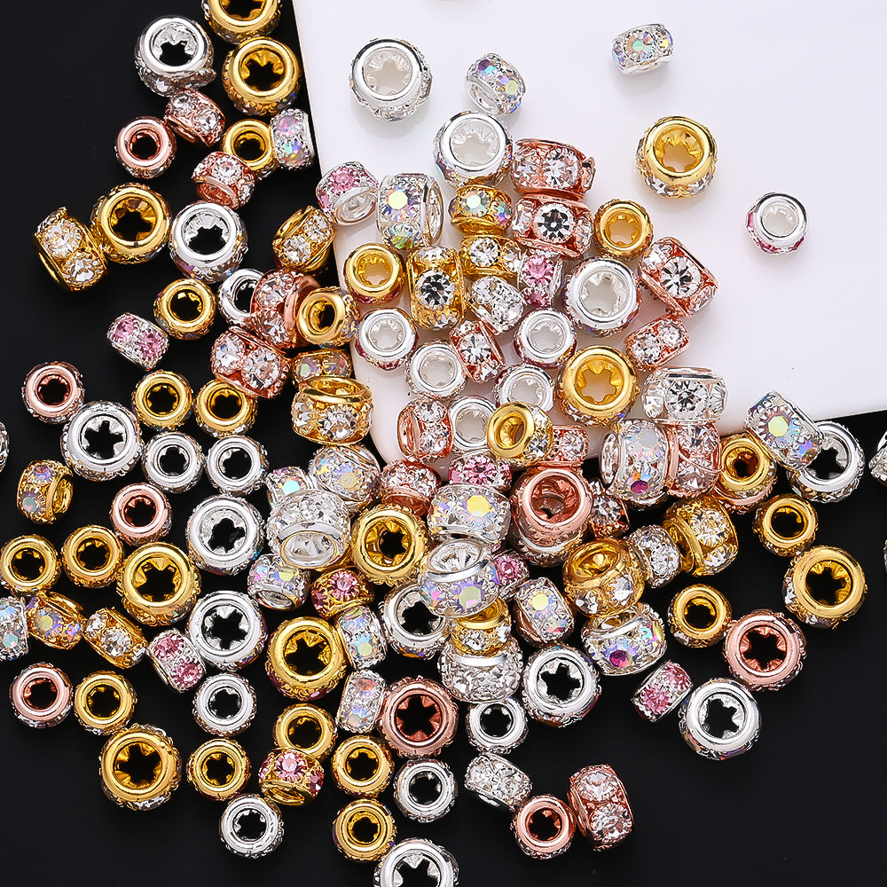 Retro Large Hole Barrel Beads