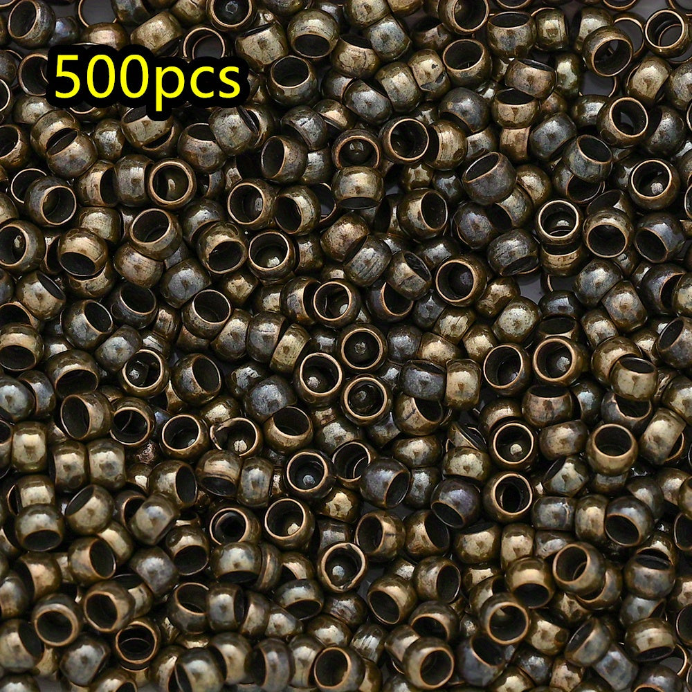 500pcs/lot 1.5/2/2.5/3mm Golden Copper Crimp Beads
