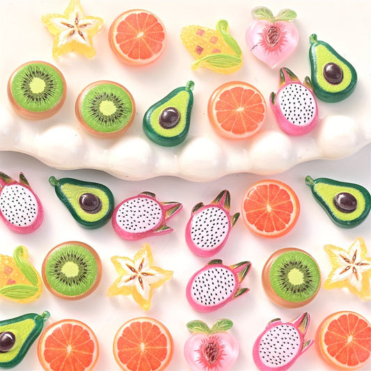 3D Fruit Resin Nail Charms