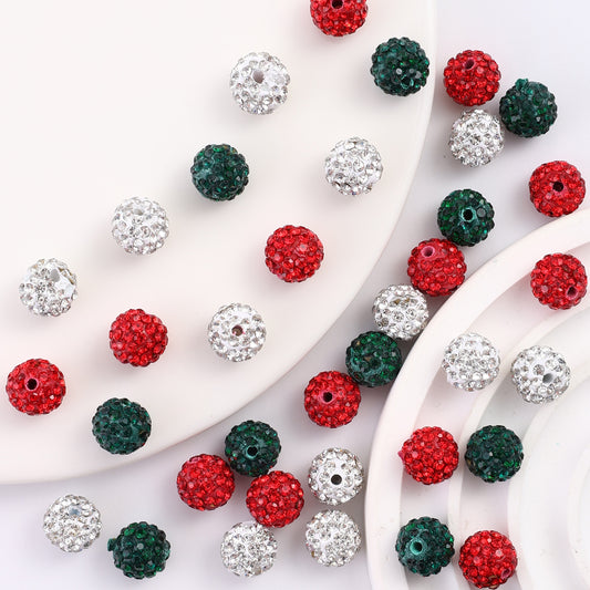 20/50pcs 10mm Halloween Sparkling Resin Clay Beads