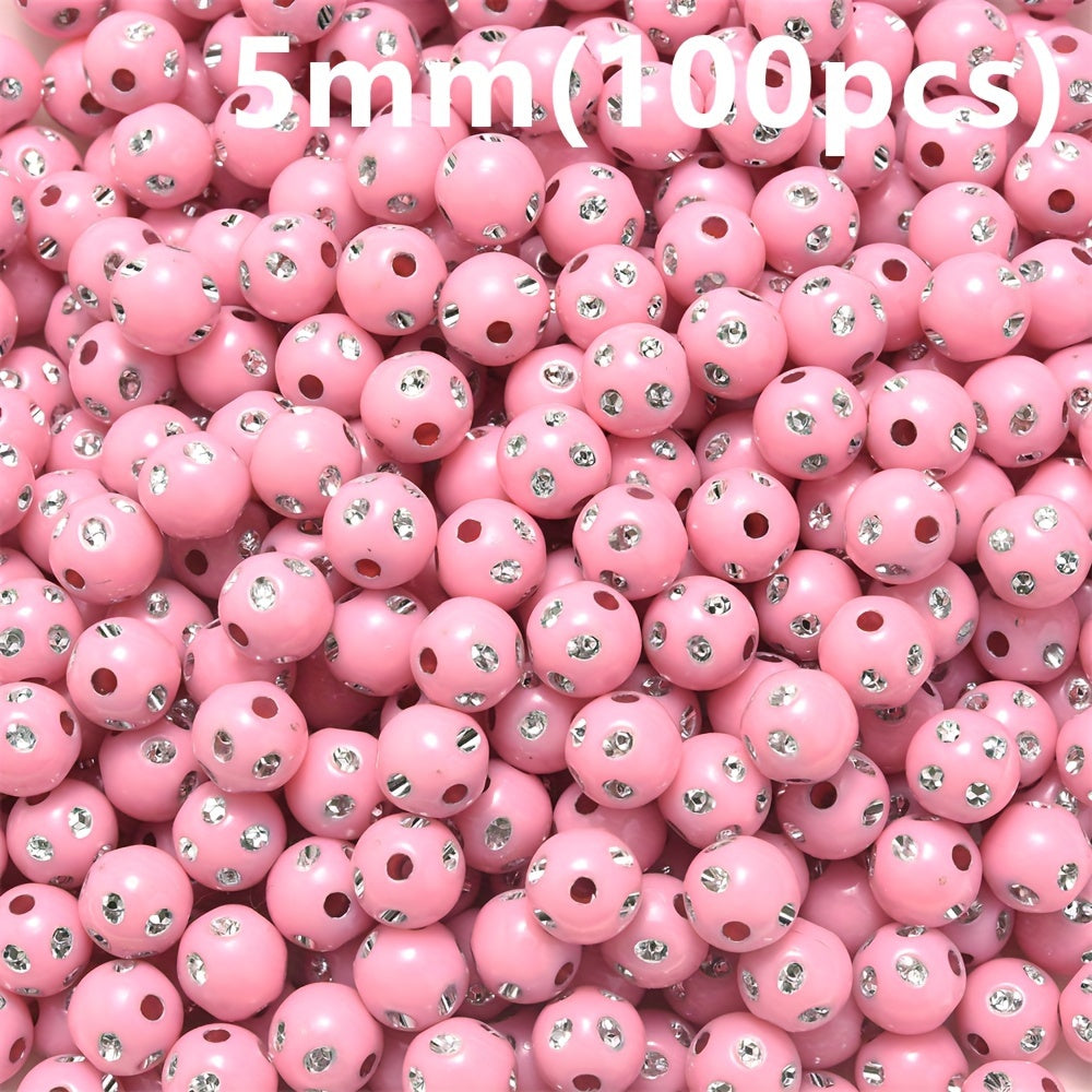 Mixed Acrylic Round Spacer Beads