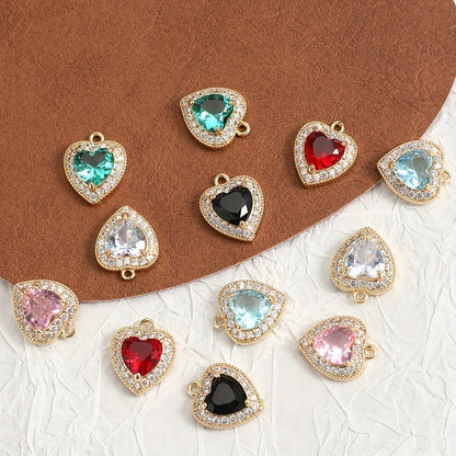 Vintage Heart Glass Pendants