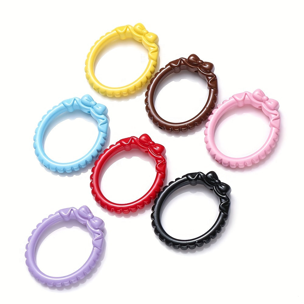 Wave Line Hollow Resin Beads