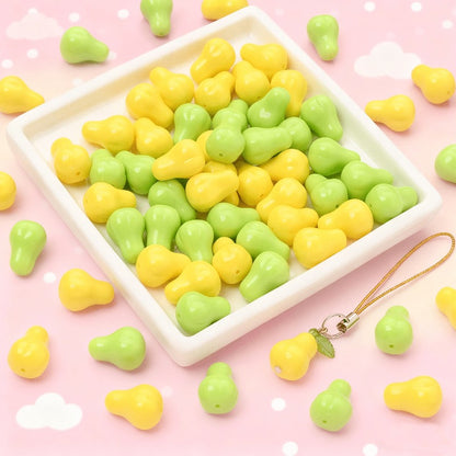 20pcs 12x16mm Pear-Shaped Acrylic Beads