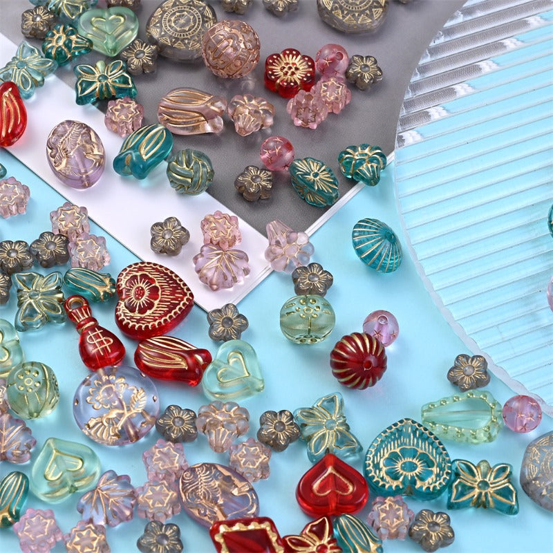 30g/bag 8-30mm Bohemian Style Acrylic Shape Beads