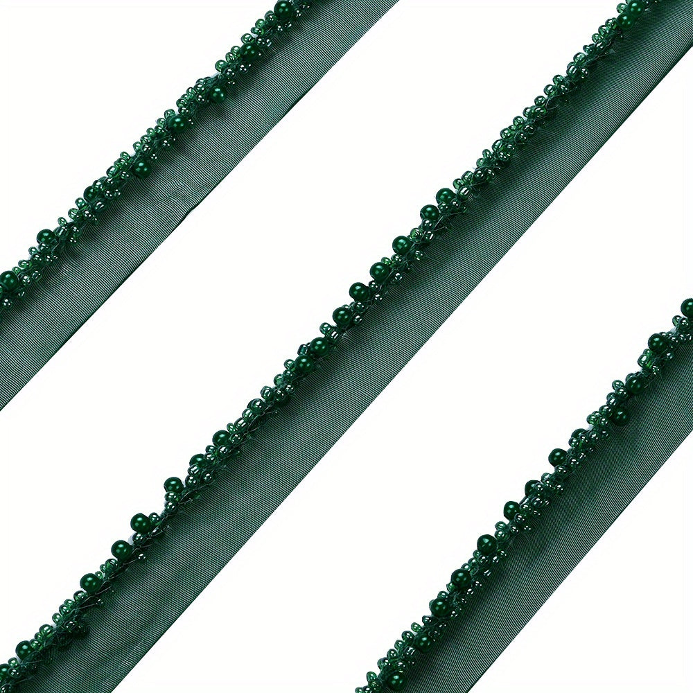 85cm 2cm Shiny Tiny Beads Lace Trim Ribbon
