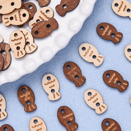 Fish Shape Double Hole Buttons