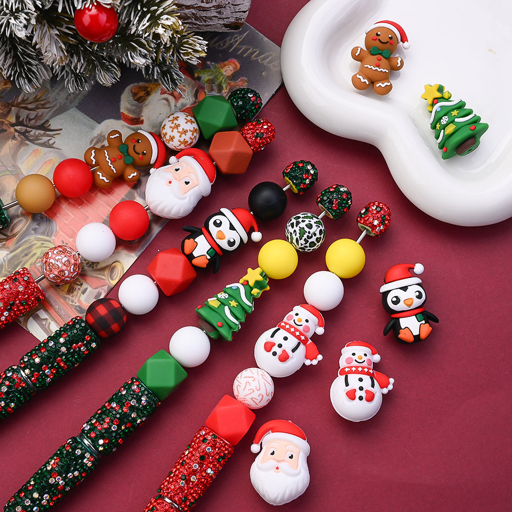 Christmas Silicone Focal Bead Set