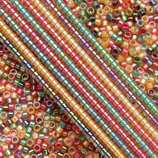 1000pcs 2.5mm Vintage Rainbow Glass Seed Beads