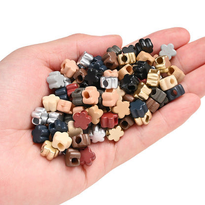 Morandi Color Five-Petal Acrylic Beads