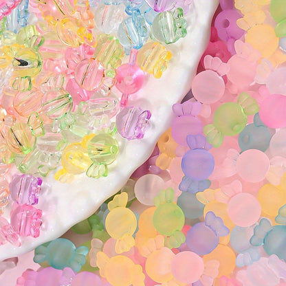 Clear Matte Candy Acrylic Beads