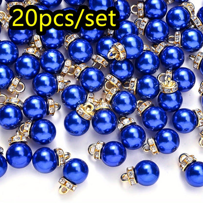 20pcs/set Shiny CCB Christmas Imitation Pearl Pendant Beads