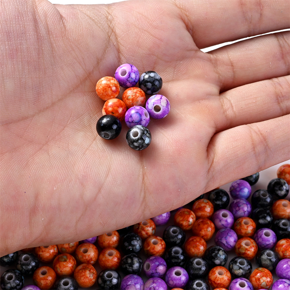 200/500pcs Halloween Acrylic Crackle Beads