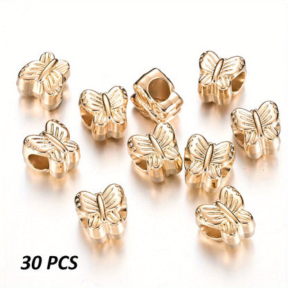 30pcs 0.43inch Mix Butterfly Bead Loose Spacer Plastic CCB Beads