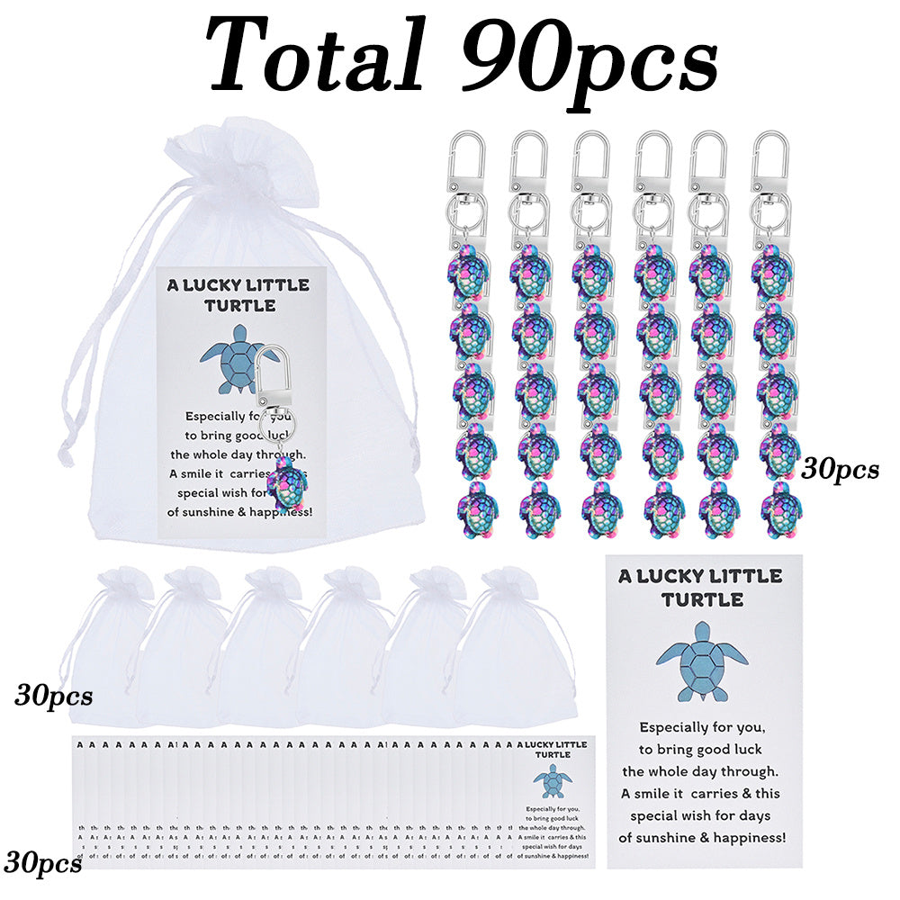 Lucky Turtle Keychain Gift Set