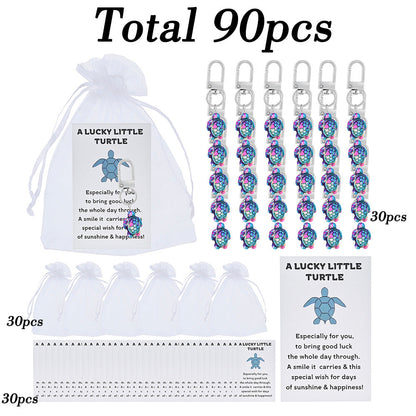 Lucky Turtle Keychain Gift Set