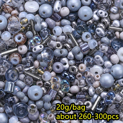 20g/bag Christmas Irregular Glass Seed Beads