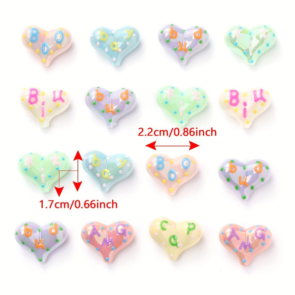 AB Love Letter Acrylic Beads