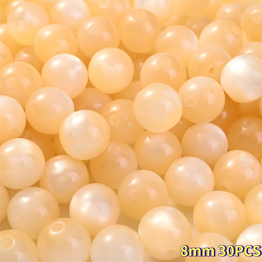 Cat Eye Resin Round Beads