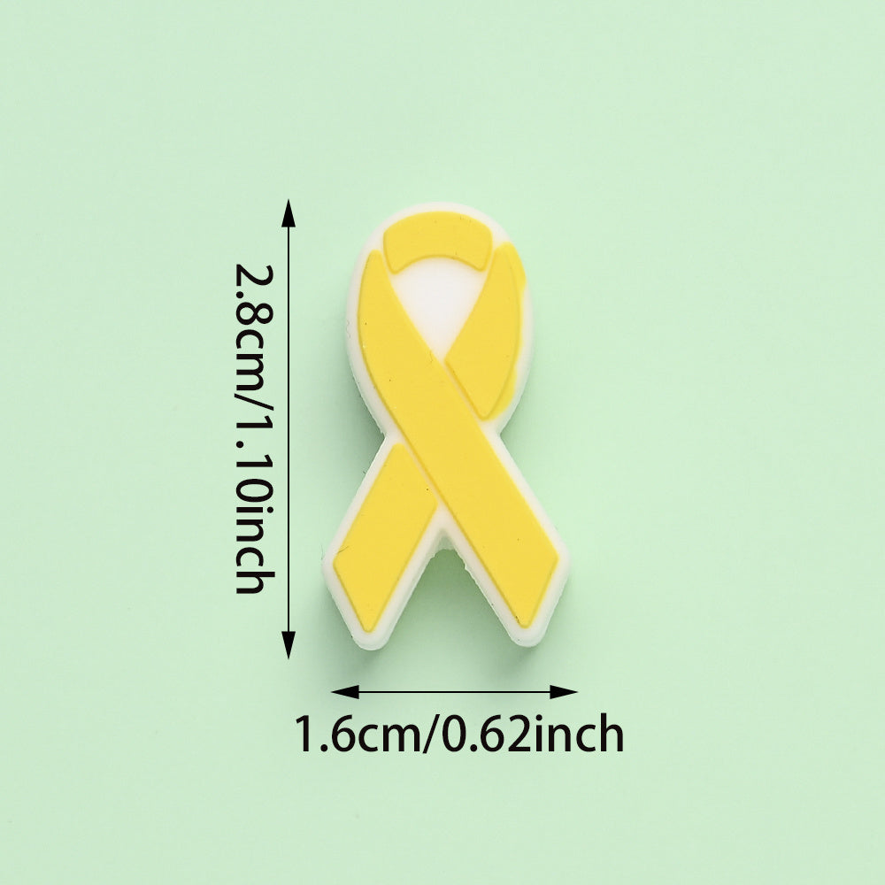 Cancer Awareness Ribbon Focal Beads