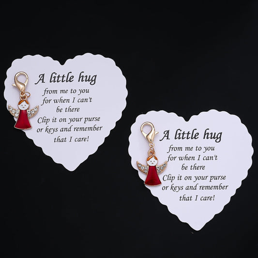 Red Angel Charms with Wish Cards