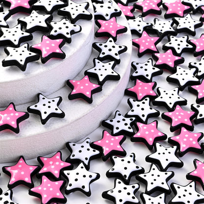5pcs 19mm Star-Shaped Acrylic Beads