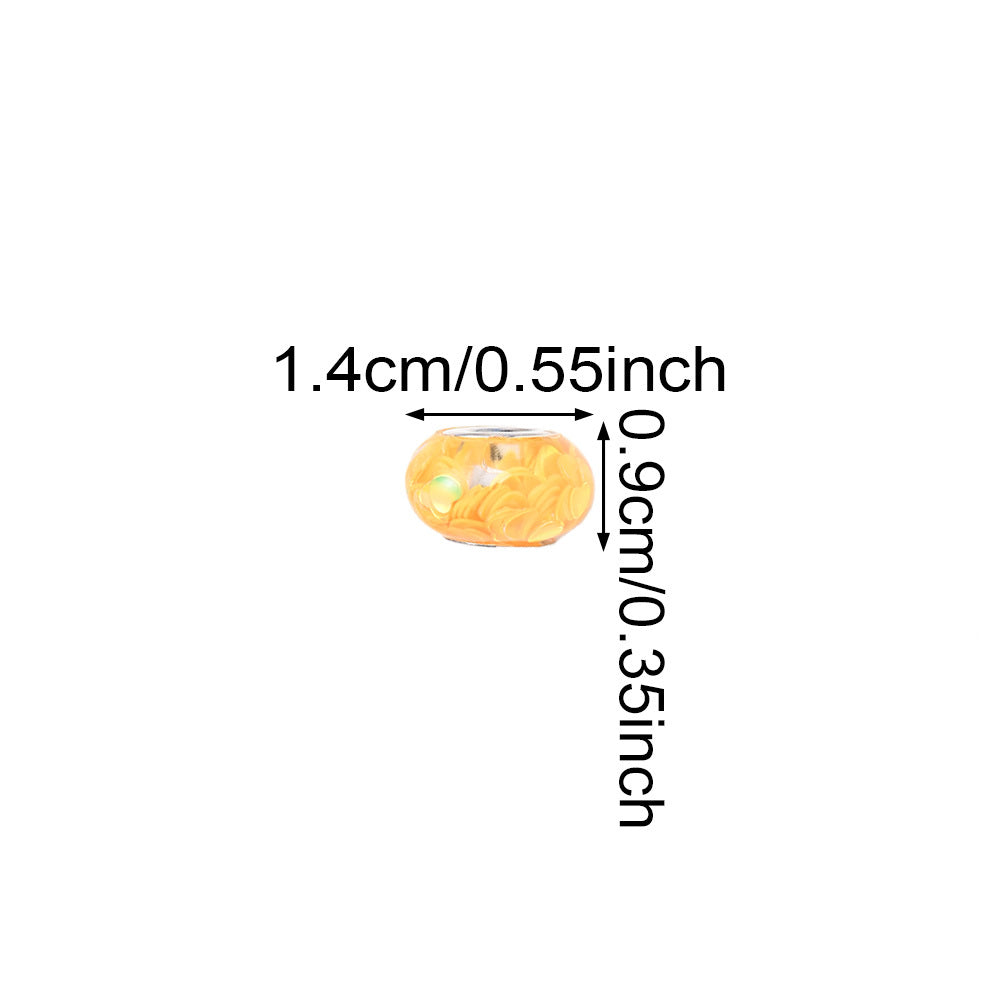 188pcs Sparkling Acrylic Large Hole Spacer Beads