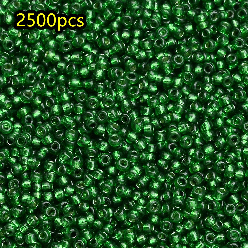 2500pcs/set 1.5mm Shiny Glass Seed Beads