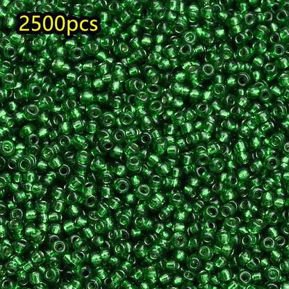 2500pcs/set 1.5mm Shiny Glass Seed Beads
