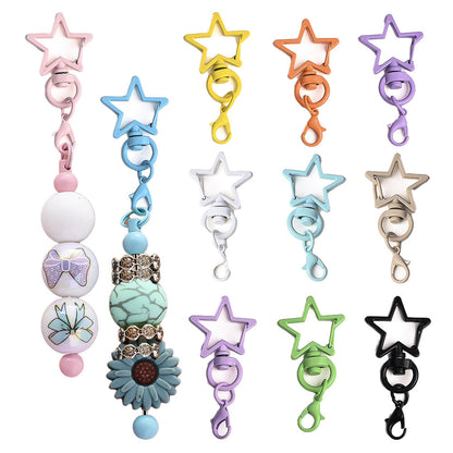 20PCS Multicolor Heart Keychain Buckle Set with Lobster Clasps