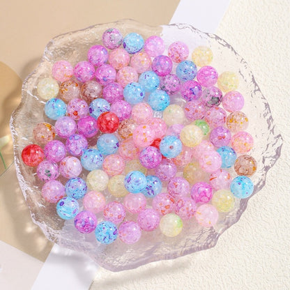 10/20/30/50/100pcs Gradient Crackle Acrylic Beads