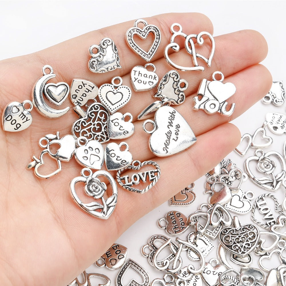 Vintage Metal Heart Pendants