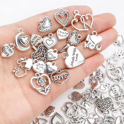 Vintage Metal Heart Pendants