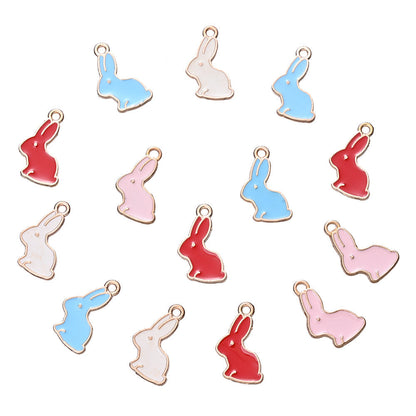 Easter Enamel Rabbit Pendants