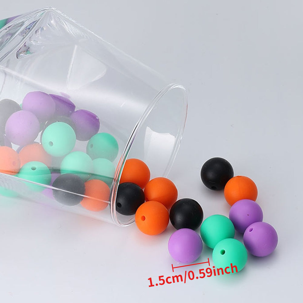 Halloween Silicone Round Beads
