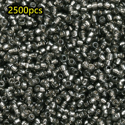 2500pcs/set 1.5mm Shiny Glass Seed Beads