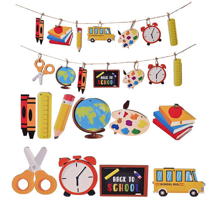 Back-to-School Wooden Hanging Ornaments