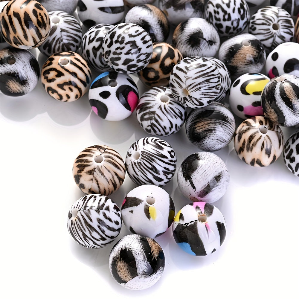Leopard Print Acrylic Beads