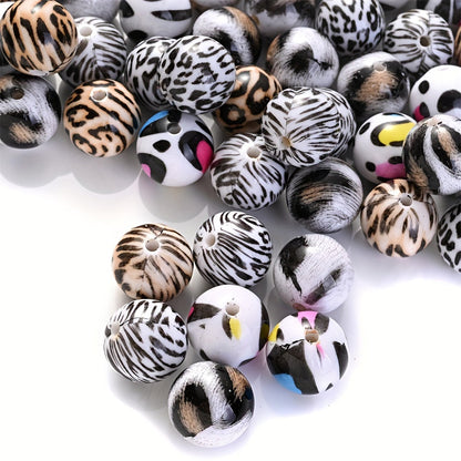 Leopard Print Acrylic Beads