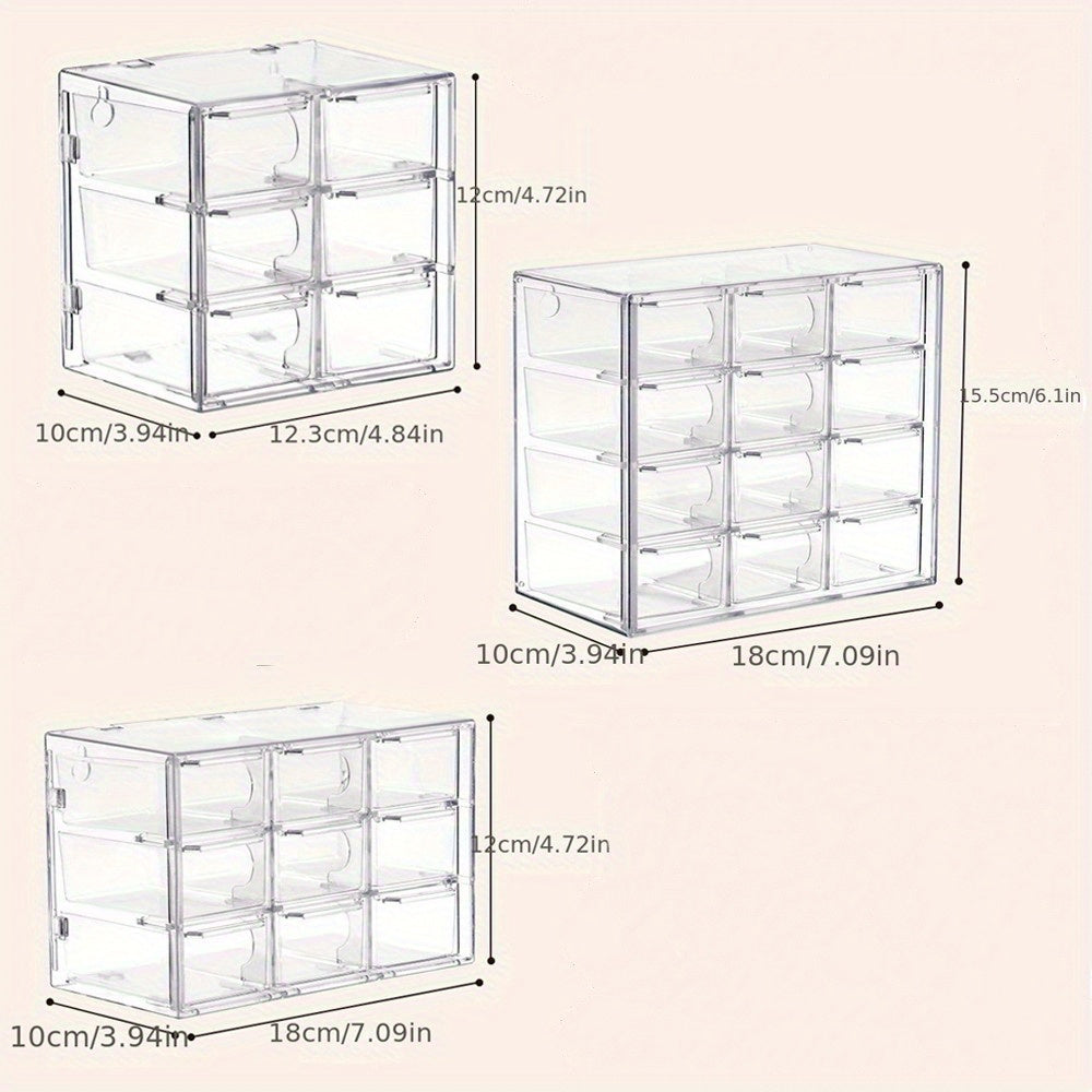 6/9/12-Grid Clear Acrylic Jewelry & Craft Storage Organizer