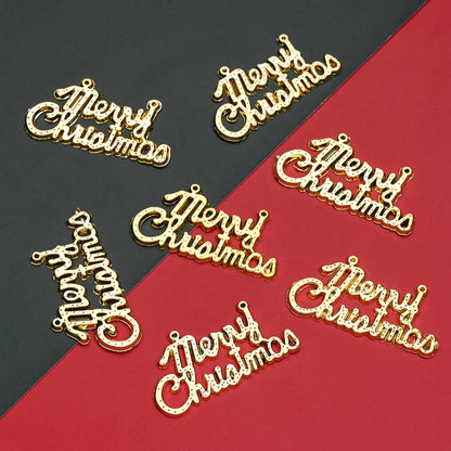 Merry Christmas Acrylic Pendant Charms