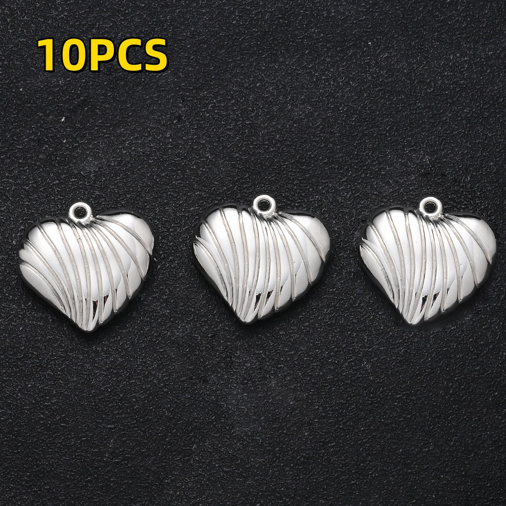 Textured Heart Pendant Beads