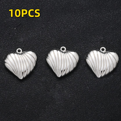 Textured Heart Pendant Beads