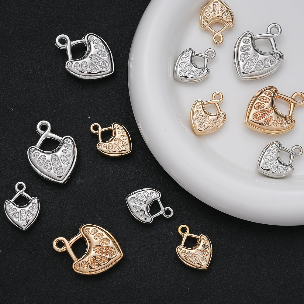 10/20PCS CCB Peach Heart Pendant Set