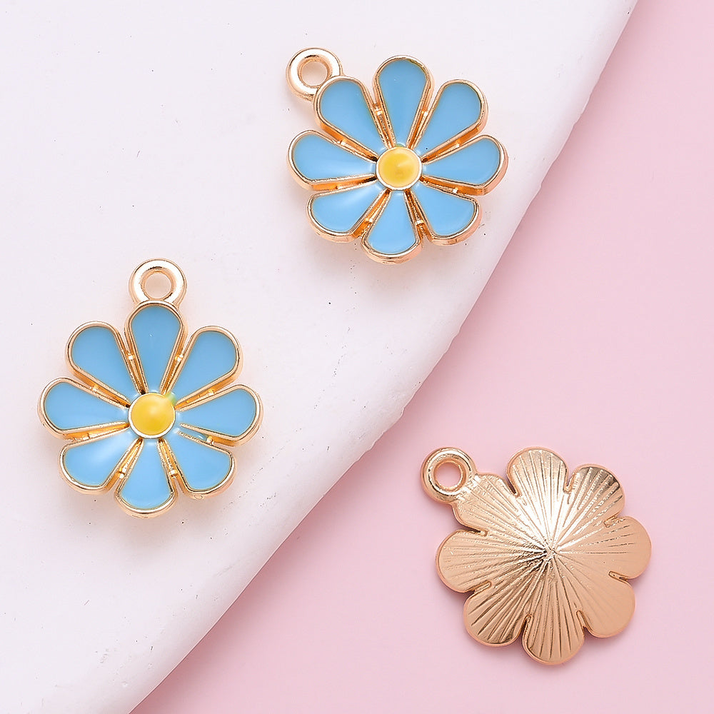 Colorful Daisy Flower Pendant Charms