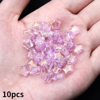 Multicolor Star Spacer Beads