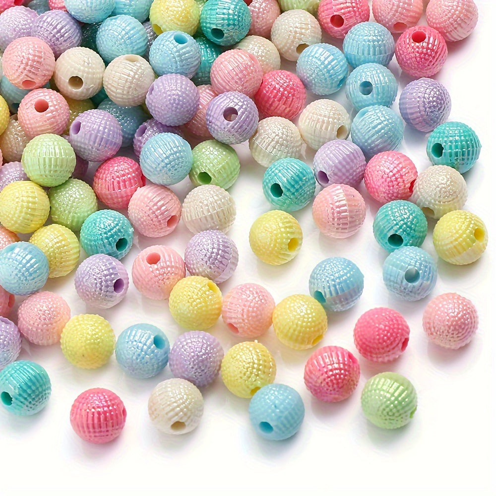 50/100pcs 8/10mm Macaron Color Acrylic Round Beads